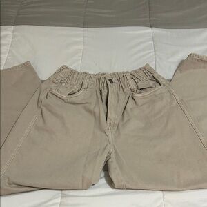 H&M Beige Elastic Waist Pants